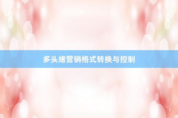 多头绪营销格式转换与控制